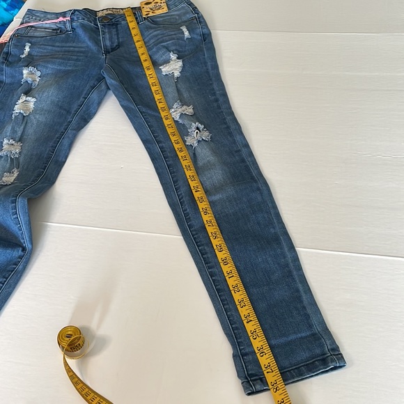 Hybrid & Company ripped bum lifter cuffed skinny jeans Junior’s sz 9 NWT - Picture 11 of 14